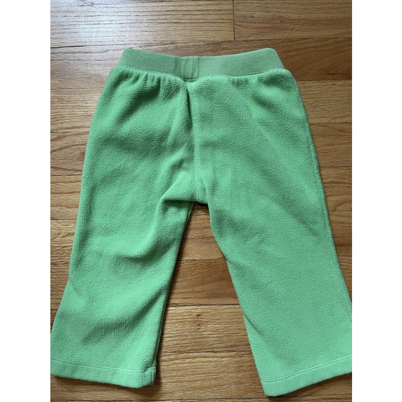 Vintage Y2K Lime Green Old Navy Kids Fleece Flared Pants 1/4 Zip Outfit 2T 24 Mo - Picture 8 of 12